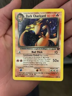 Pokemon TCG Dark Charizard Holo Vintage Rare Card 4/82 Team Rocket Series - Image 4