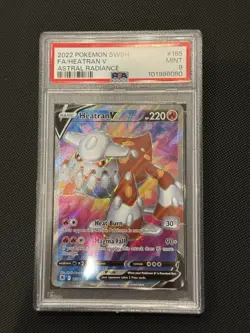 2022 Pokemon Sword and Shield Astral Radiance Heatran V 165/189 PSA 9 MINT - Image 1