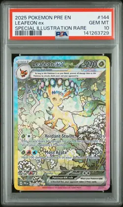 2025 POKEMON PRE EN-PRISMATIC EVOLUTIONS #144 LEAFEON EX PSA 10 - Image 1