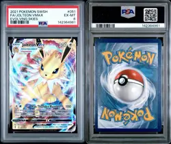 2021 POKEMON SWORD & SHIELD EVOLVING SKIES #051 FULL ART/JOLTEON VMAX PSA 6 - Image 3