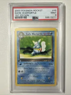 Pokemon PSA 9 1st Edition Dark Wartortle 46/82 Team Rocket Regular - Image 1
