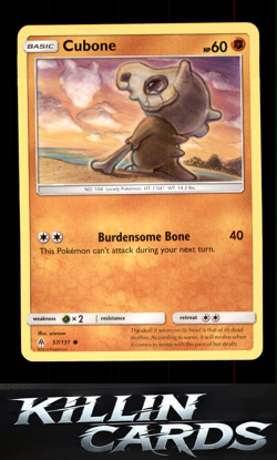 Cubone 57/131 Pokemon Common SM - Forbidden Light Card NM - Image 1