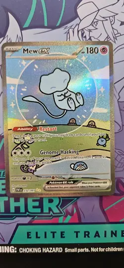 Mew ex 232/091 Illustration Rare Paldean Fates Near Mint Pokemon TCG IR Holo - Image 1