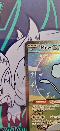Mew ex 232/091 Illustration Rare Paldean Fates Near Mint Pokemon TCG IR Holo - Image 4