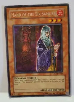YUGIOH HAND OF THE SIX SAMURAI TDGS-EN085 SECRET PLAYED-HEAVY PLAYED - Image 1