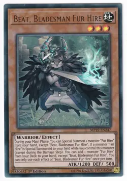 Beat, Bladesman Fur Hire - (MP19-EN247 - 1st Ed - Ultra Rare) - NM - Yugioh - Image 1