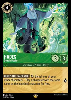 1x Hades - Double Dealer - 74/204 - Legendary NM-Mint Disney Lorcana: Ursula's R - Image 1