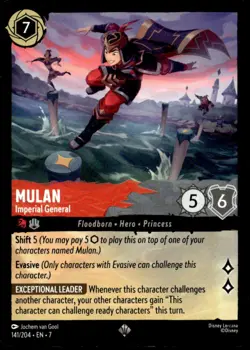 Disney Lorcana Mulan #141/204 tcg Near Mint or Better - Image 1