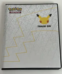 7 Jumbo Pokemon Trading Cards in Binder - Pikachu, Snivy, Torchic, Mudkip, Tepig - Image 1
