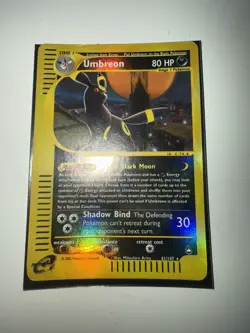 Umbreon Aquapolis Rare Reverse Holo Pokemon Card 80 HP 041/147 English - Image 1