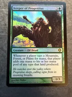2008 MTG Shards Of Alara Keeper Of Progenitus 135/249 Holo LP - Image 1
