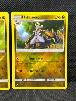 Pokemon Tcg Jangmo-o 75/111 & Hakamo-o 76/111 Crimson Invasion Reverse Holo - Image 3