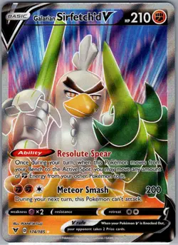 Galarian Sirfetch'd V (Full Art) 174/185: Vivid Voltage - Pokemon Card - NM - Image 1