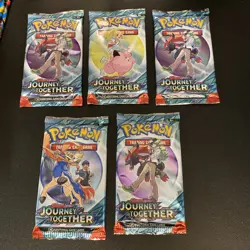 Pokemon TCG: Scarlet & Violet Journey Together 5x Factory Sealed Booster Packs - Image 1