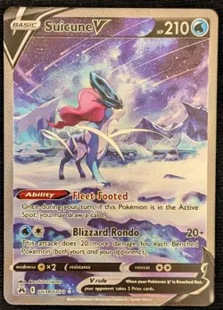 POKEMON - SUICUNE V GG38/GG70 | CROWN ZENITH GALARIAN GALLERY | HOLO RARE V | NM - Image 1