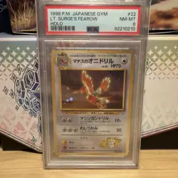 Pokemon TCG Lt. Surge's Fearow Gym Heroes 7/132 1st Edition Holo Rare. PSA 8 - Image 1