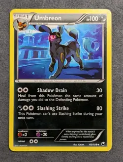 Umbreon - 60/108 - Pokemon Dark Explorers Uncommon Black & White - NM - Image 1