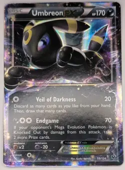 Umbreon EX 55/124 Pokemon TCG XY Fates Collide Ultra Rare NM - Image 1