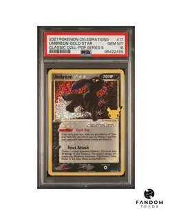 PSA 10 GEM MT Umbreon Gold Star 17/17 Pokemon Celebrations Classic Collection - Image 1