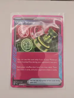 Pokemon TCG Twilight Masquerade Unfair Stamp 165/167 Ace Spec Rare NM - Image 1
