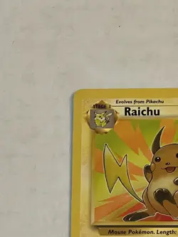 VTG Pokemon TCG Raichu 29/62 Fossil Set Non-Holo Rare Unlimited WOTC 1999 LP - Image 4