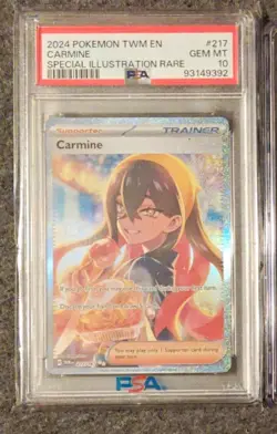 2024 Pokemon TWM En-Twilight Masquerade Special Illustration Carmine, PSA 10 - Image 1