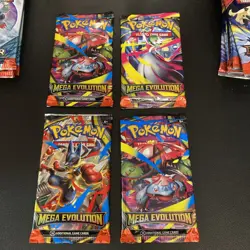 Pokemon TCG: 4 PACKS Mega Evolution Booster Packs - New Sealed - Image 1