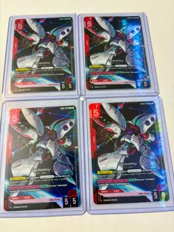 4x (Playset) Qubeley (LR) GD02-036 Gundam TCG Card Game - Dual Impact NM - Image 1