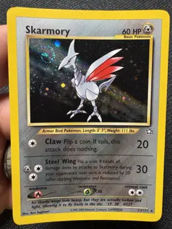 Skarmory - 13/111 - Pokemon Neo Genesis Unlimited Holo Rare Card WOTC LP W Swirl - Image 1