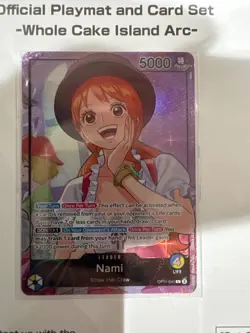One Piece card game Whole Cake Island Nami Playmat and Card english - Image 2