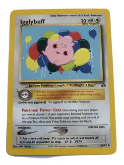 Pokemon Card - Igglybuff - (40/75) Neo Discovery Set Uncommon ***NM*** - Image 1