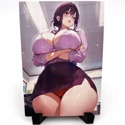 Sexy Hot Anime Waifu Teacher Girl Doujin Lewd Goddess Story Holographic Art Card - Image 1