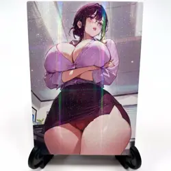 Sexy Hot Anime Waifu Teacher Girl Doujin Lewd Goddess Story Holographic Art Card - Image 2