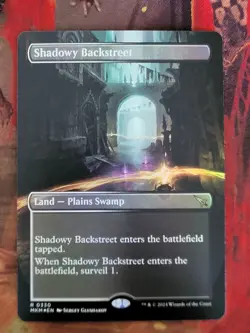 MTG Card : Shadowy Backstreet (Murders at Karlov Manor) BORDERLESS FOIL - Image 1