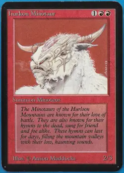 Hurloon Minotaur Alpha PLD Red Common MAGIC GATHERING CARD (ID# 508786) ABUGames - Image 1
