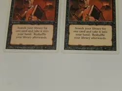 Magic The Gathering MTG 2X Demonic Tutor Revised Edition Light Play RARE VINTAGE - Image 4