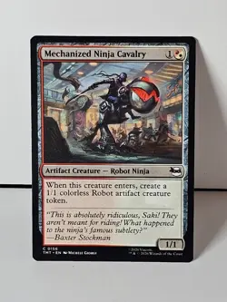 MTG Mechanized Ninja Cavalry #156 TMNT Universes Beyond - Mouser Art - NM/M - Image 1