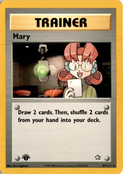 1st Edition Pokemon Neo Genesis #087/111 Mary - Image 1