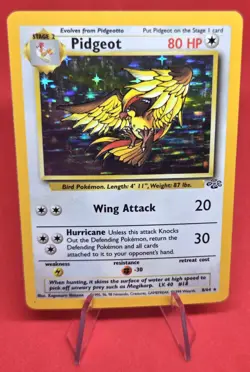 1999 Pokemon TCG Pidgeot 8/64 Jungle Unlimited Holo - WOTC - VINTAGE - Image 1