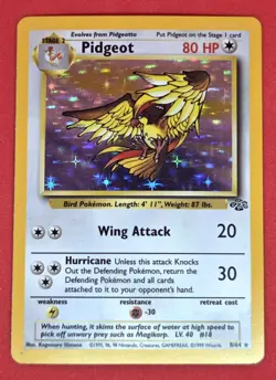 1999 Pokemon TCG Pidgeot 8/64 Jungle Unlimited Holo - WOTC - VINTAGE - Image 3