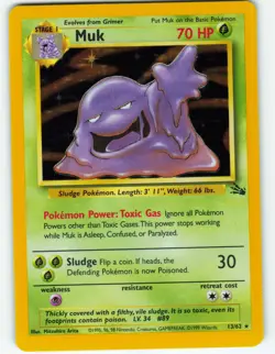 Muk - Holo - 13/62 Fossil Set - Pokemon TCG - 1999 - Image 1