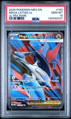 2025 POKEMON MEG EN-MEGA EVOLUTION ULTRA RARE #163 MEGA LATIAS EX PSA 10 - Image 1