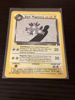 Pokemon Dark Magneton TCG Holo Rare Card 11/82 - Image 1