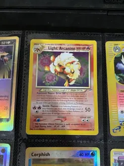 Pokemon TCG Light Arcanine Neo Destiny Holo Card 12/105 Unlimited Rare - Image 1