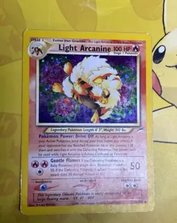 Pokemon TCG Light Arcanine Neo Destiny Holo Card 12/105 Unlimited Rare - Image 2