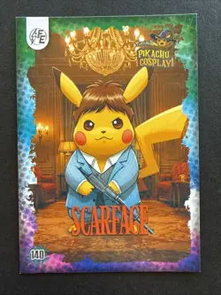 Scarface (Pikachu) #140 - Holo - Electric Pikachu Cosplay Pokemon - Image 1