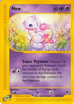 Mew - 55/165 Expedition Base Set - WOTC - Pokemon TCG - 2002 - Image 1