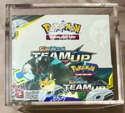 Pokemon TEAM UP Booster Box 36 packs - FACTORY SEALED ACRYLIC CASE INCLUDED - Image 1
