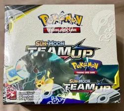 Pokemon TEAM UP Booster Box 36 packs - FACTORY SEALED ACRYLIC CASE INCLUDED - Image 2