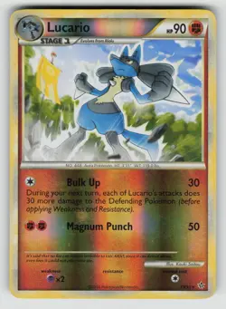Lucario 19/95 Rare HGSS Unleashed Pokemon MP - Image 1